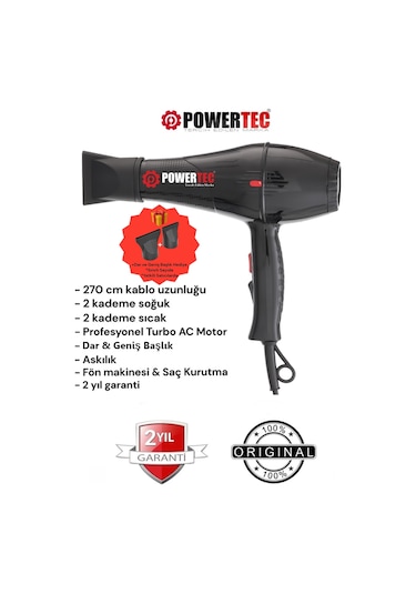 Powertec TR-701 Profesyonel Fön Makinesi