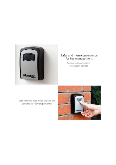 Samdoo Master Lock Dışarıda Kullanıma Uygun Duvar Montajlı 4 Haneli Parolalı Anahtar Saklama Kutusu 5401d