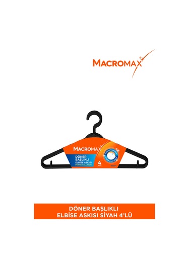 Döner Başlıklı Elbise Askısı 4'lü Paket , Çok Amaçlı Askı İpi Ve