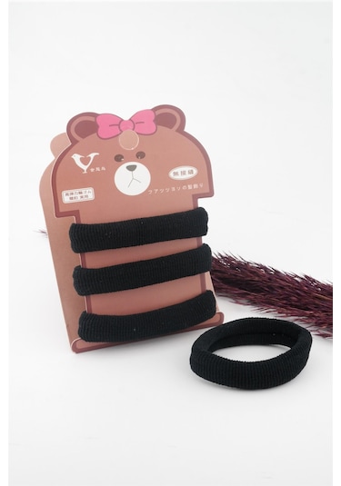 Kadın Siyah Lastik Toka Siyah-Tek Ebat Siyah