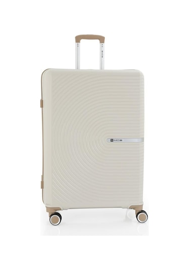 Mçs 3lü Set Kırılmaz Silikon Seyahat Valizi Bavulu V374 Kemik/şampanya Bej