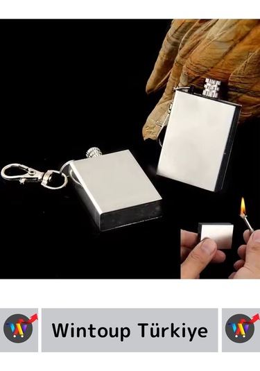 Premium Taşınabilir Pratik Kamp Doğa Av Günlük Rüzgarda Sönmez Zippo Benzin Metal Kibrit Anahtarlık Çok Renkli