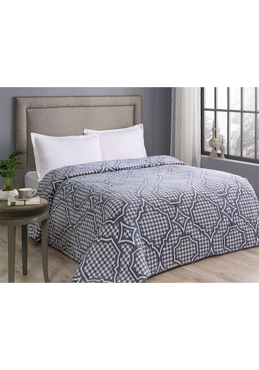 Taç Pamuk Battaniye Evana Gri Çift Kişilik (525271382)