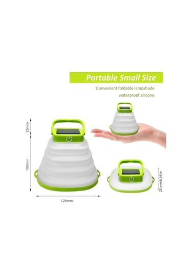 Pazly Katlanabilir Güneş Led Kamp Lambası - 3 Parlaklık Seviyesi, Şarj Edilebilir, Ip65 Su Geçirmez, Taşınabilir