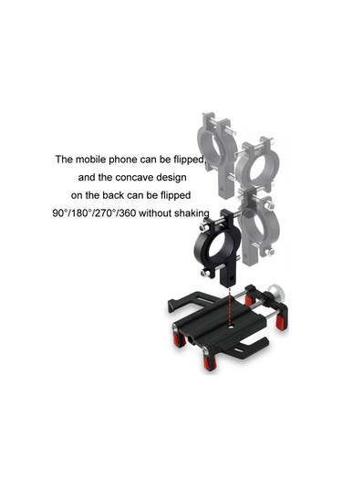 Sones Alüminyum Alaşımlı Motosiklet Bisiklet Navigasyon Cep Telefonu Tutucu Kırmızı