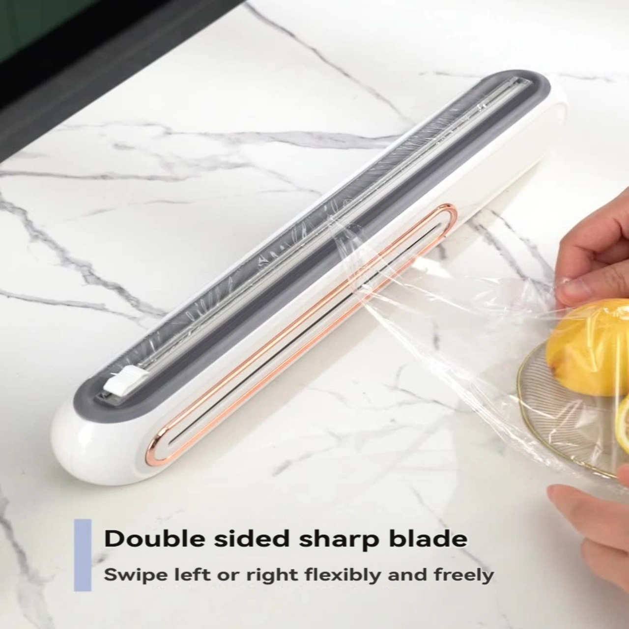 Xiyyadms Beyaz Abs Lüx Manyetik Manta Kesici, Ev Kullanıma İki Yönlü Kayar Bıçaklı, Hafif Ve Şık Tasarım Beyaz