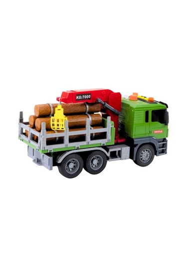 1:12 Sürtmeli Sesli Işıklı Fonksiyonel Oyuncak Kütük Taşıyıcı Kamyon
