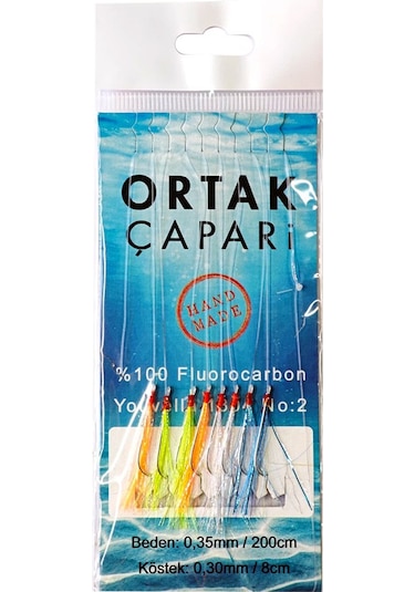 Ortak Çapari Youvella İğne 8 Köstek Fluorocarbon Çapari - Karışık Uv