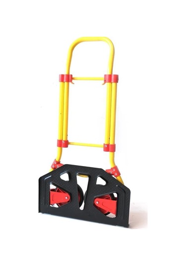 Balatlı Katlanabilir Portatif Paket Ve Koli Taşıma Arabası 90 Kg. Kapasiteli Sarı Ft90