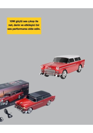 Vintage Tasarımlı Led Işıklı Bluetooth Hoparlör 10w