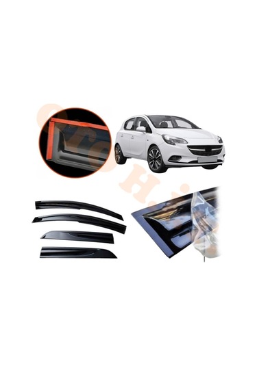 Opel Corsa E Cam Rüzgarlığı Parlak Siyah Tam Uyumlu