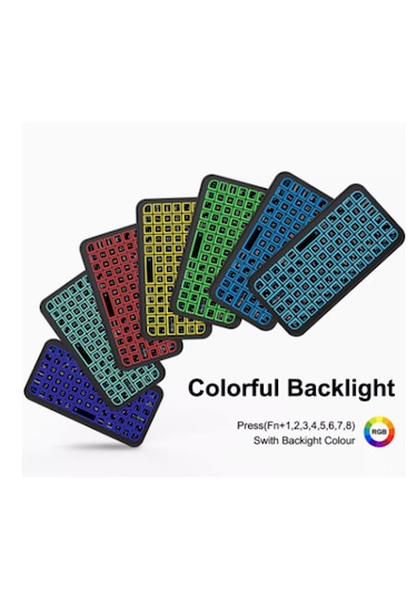 Vothoon M7 SmartTv Işıklı Bluetooth Kablosuz Mini Q Klavye