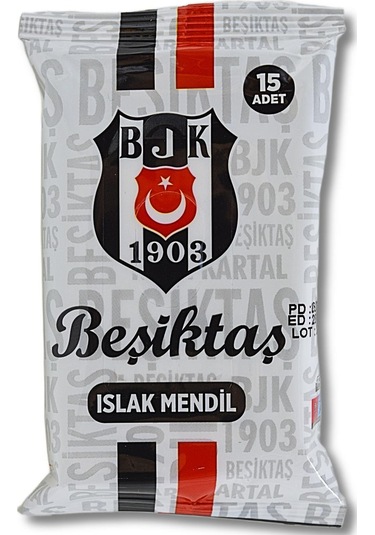 Beşiktaş Islak Cep Mendili 15 Yaprak 609024 1 Adet Tekli