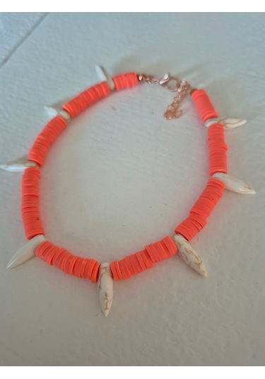 Fil Dişi Turkuaz Doğal Taşlı Halhal