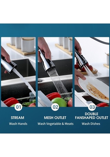 Dancemonkey Püskürtücü, Mutfak Musluğu Başlığı, 360 Döner Ayarlanabilir Çift Bıçaklı Cbtx Çok Renkli