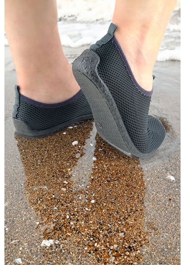 Gezer Yazlık Unisex Pvc Taban Plaj Deniz Havuz Ayakkabı Füme