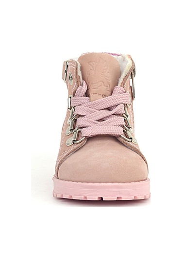 Rakerplus Griffon Hakiki Deri Pembe Simli Fermuarlı Kız Bebek Bot Pembe