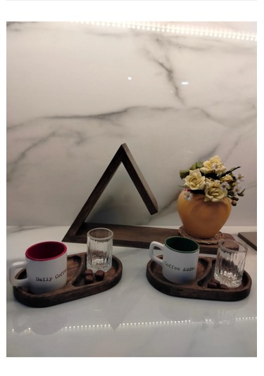 4 Lü Ahşap Md Daily Fincan Seti 2 Kişilik 95ml