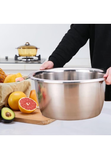 Suntek Paslanmaz Çelik Havza Konteyner Büyük Çamaşır 24cm