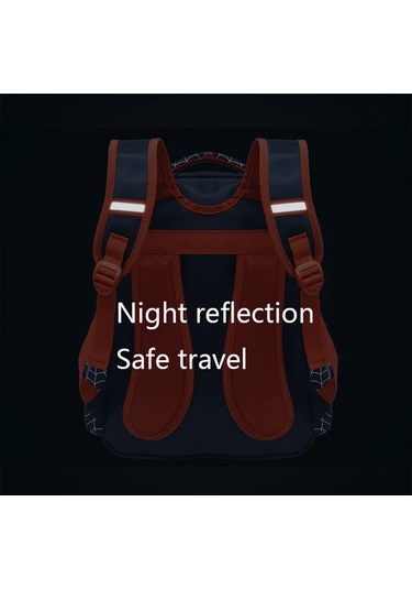 Small--black Örümcek Sırt Çantası Kutusu Seti Boys İçin Okul Siyah