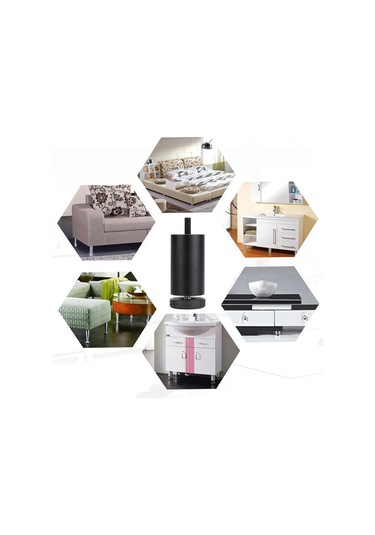 Suntek 4 Adet Alüminyum Alaşımlı Mobilya Ayakları Siyah-12cm Çok Renkli