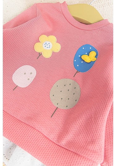 Güpür Detaylı 2'li Kız Bebek Takım 001