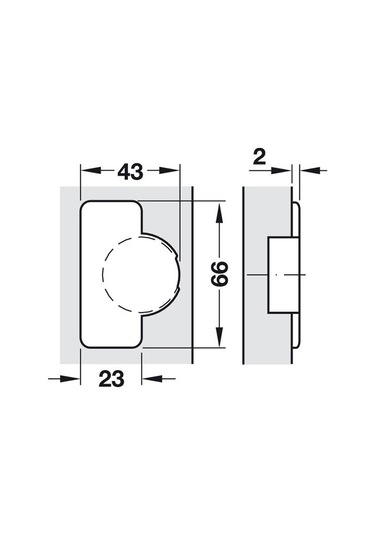 Hafele Kalın Kapak Menteşesi Düz