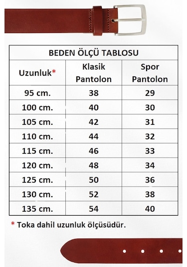 4 Cm. Spor Hakiki Deri Düz Model Erkek Kemer Kahverengi Kahverengi