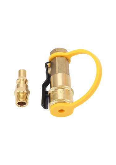 Moveevo Brass Propane Quick Connect Adapter Seti - 1/4" Hızlı Bağlantı Ve Kapatma Valfi İle 3/8" Dahili Dişli Regülatör Dönüştürücü - Kamp, Bbq Ve Dış Mekan Kullanıma Uygun Diğer