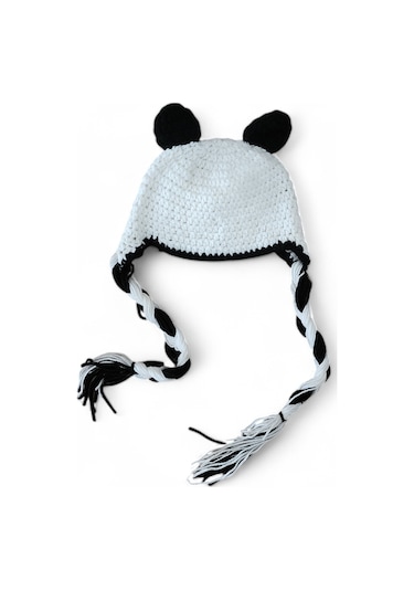Hedea Sevimli Panda Çocuk Bere Beyaz