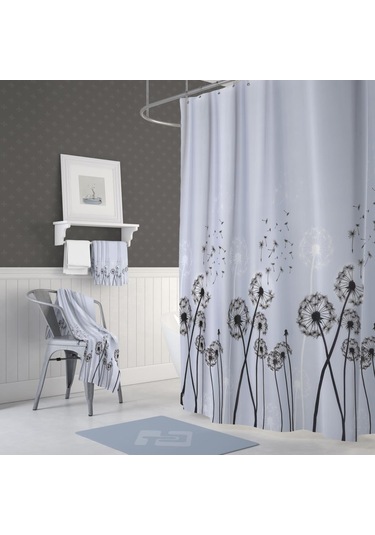 Zethome Jackline Banyo Duş Perdesi 2200 Çift Kanat 2X120X200 Gri