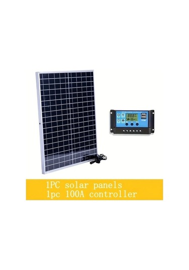 Fastbuy Dream011 1 Adet Güneş Paneli Seti 100a Kontrolcü 12v/24v Şarj Aleti Araç Kamp Telefon Laptop