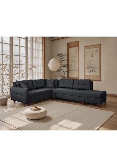 Eymense Cloft Köşe Koltuk Antrasit