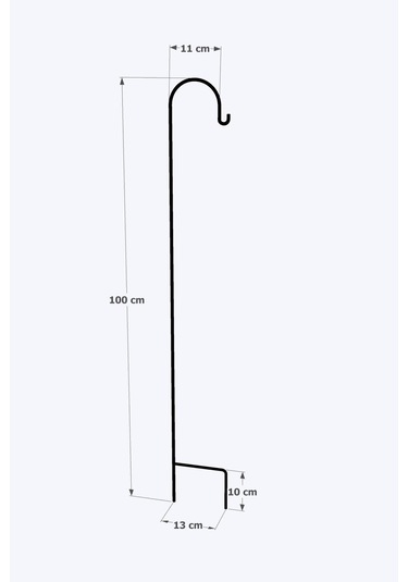 Metal Çubuk Çok Amaçlı Bahçe Ve Kamp Kancası Bitki Bahçe Askısı Fener Çiçek Kancası 4 Adet