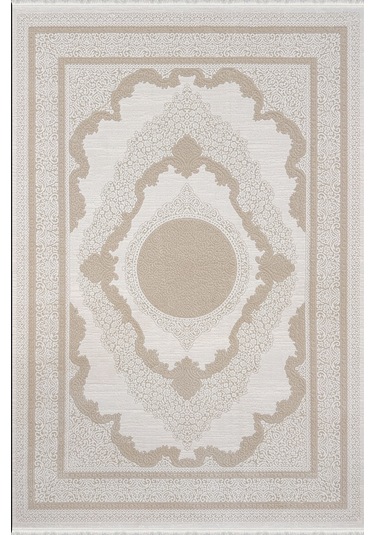 Woolen Halı Palace Modern Akrilik Halı 4854 Bej Renkli