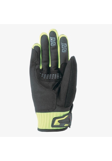 Oj Lever Siyah/sarı Korumalı Motosiklet Eldiveni S