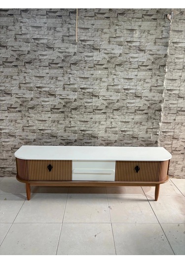 Nivemeshome Dalya Krem-ceviz Tv Sehpası Çok Renkli