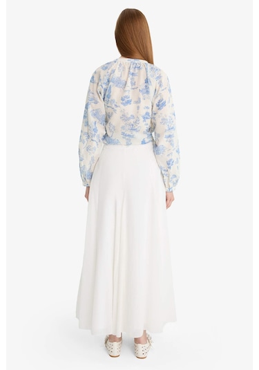 Defacto A Kesim Vual Maxi Etek F4560ax25hser105 Ekru