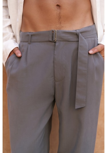 Mai Collection Lorenza Kemer Detay Antrasit Erkek Pantolon Antrasit