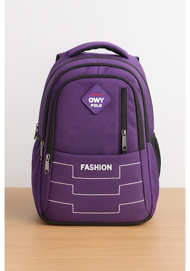 Owyon Polo Fashion Okul Sırt Çantası Yeni Sezon -mor