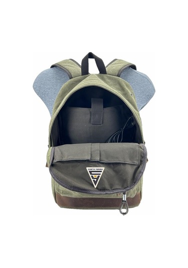 Ççs London 51568 Kanvas Usb Usb Çıkışlı Sırt Çantası Haki