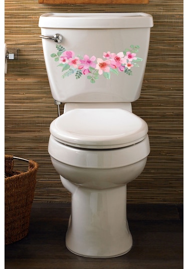 Soft Renkli Güller Klozet Kapağı ve Banyo Sticker Seti