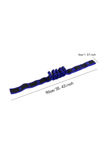 Suntek Esneme Direnç Bandı, Egzersiz Pilates Için Yoga Kayışı Mavi