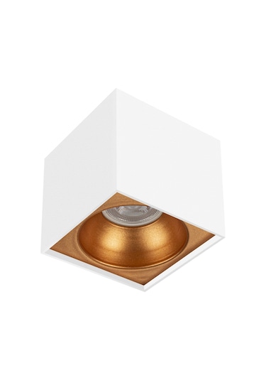 Spot Lamba Led 7W Kare Beyaz-Bakır Duvar Aydınlatma Armatür