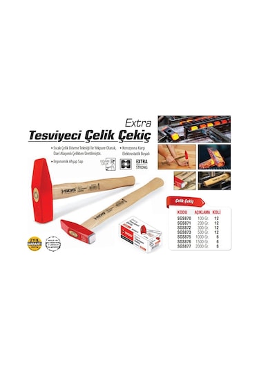 Sgs Extra Tesviyeci Çekiç 300Gr Sgs872