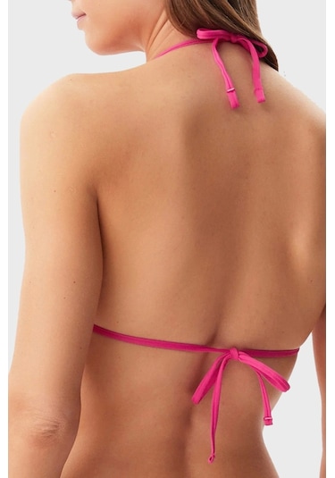 Guess Kadın Pembe 4g Taşlı Üçgen Bikini Üst Pembe