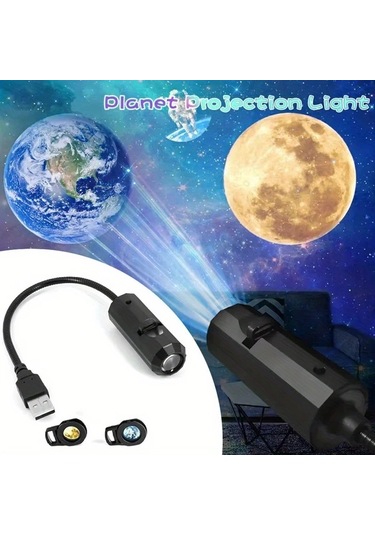 Willowhaven 8-usb Plug 1 4 8 Adet Usb Ay Dünya Projeksiyon Işık Araba Ev Dekor Kamp Parti