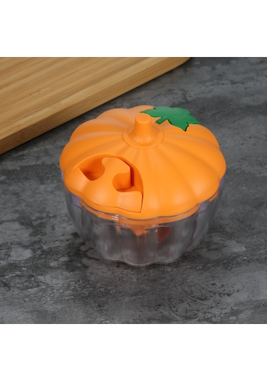 Xindoker Manuel Gıda Dilici - 450ml El İle Sarımsak, Sebze, Baharat Çırpıcı - Safe Pp Malzeme, Hızlı Temizlenebilir Mutfak Aleti Turuncu