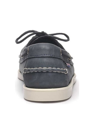 Sebago Docksides Portland Crazy Horse Erkek Deri Ayakkabı Mavi Mavi - Lacivert