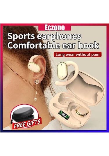 Ximistore9 X93 Kemik Konduksiyon Tws Bluetooth 5.3 Kulaklık - Uzun Pil, Komforlu Taşıma, Kaliteli Ses,免提mikrofon Pembe